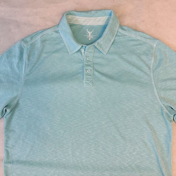 Nicoby Polo Shirt Mens 2XL Lt Blue Heathered Short Sleeve Soft Modal Blend - Picture 2 of 7